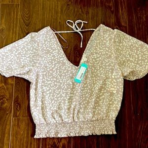 V neck and back blouse Size L